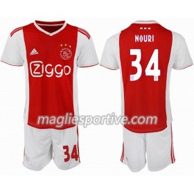 Completo Calcio Ajax NOURL 34 Bambino Divisa Prima 2018/2019